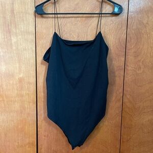 Wild Fable thin strap black bodysuit- XL